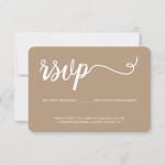 Brown and White RSVP email response | Zazzle.com in 2022 | Unique wedding invitations, Rsvp, Response cards