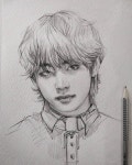 #스케치 #스케치북 #드로잉 #연필화 #손그림 #초상화 #인물화 #그림 #팬아트 #btsfanart #vfanart #방탄소년단 #btsv #sketch…