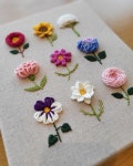 프랑스자수&퀼트_moonquilt on Instagram: “🌻blooming #플라워 #flower #flowers #프랑스자수 #자수 #스티… | Flower... 