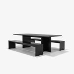 [플로티카] 칼럼 테이블 벤치세트 8인 (TABLE 1 + BENCH 2)