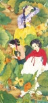 연꽃축제 63×130cm, 광목에 패브릭 물감