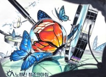 돋보기와나비로 기초디자인
