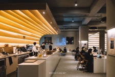 Cafe Gongmyeong • 카페 공명 — Greysuitcase Pin on Pillar + sofa