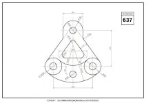 STUDYCADCAM 2D CAD 연습 637 (PDF) - Payhip in 2024 | Autocad drawing, Cad drawing, Autocad