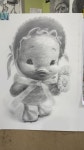 오리 인형 연필 소묘