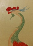 석채로 그린 봉황도