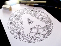 #LogoInspiration #NegativeSpace | 손글씨, 초크아트, 젠탱글 패턴