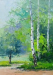 야외스케치 ( 육령리저수지길 풍경) / 2020.5.11/ oil painting by knife