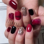 111NAIL on Instagram: “◻️◽️🔴⬜️🔲▪️🔺⚫️⬛️🔻” - 2024 | 네일