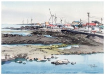 어반스케치 작가 윤코❤ urbansketchers on Instagram: “제주 김녕마을 물이 빠지면 길이 나타나는 김녕마을은 제주여행길에 꼭 가봐야 할... 