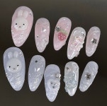 Pin by ⠀ on ㅤㅤㅤㅤㅤㅤㅤㅤㅤㅤㅤ | Really cute nails, Girly acrylic nails, Fake nails designs