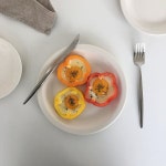 알록달록 파프리카 속에 달걀퐁당🍳 | Aesthetic food, Food inspiration, Food and drink