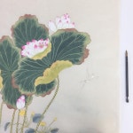 민화 수업 1주년 기념 연화도 작업중.  사이즈가 커서 완전... 🙈  #민화 #연화도 #한국의채색화 #koreafolkpainting #painting #drawing... 