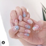 뾰족한 손톱, 분홍 네일, 네일 아이디어