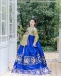 ikajh4 이카 on Instagram: 영친왕비 별문숙고사 부금 남대란치마 . 원래... 길쭉한 단(스란단)을 만들어 그 위에 금박을 찍고, 그 스란단을 치마에... 