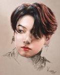 #인물화 #인물소묘 #인물스케치 #인물드로잉 #색연필그림 #색연필 #색연필화 #색연필드로잉 #정국 #전정… | Sketches, Male sketch, Art