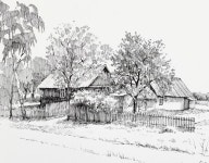 숲속의 시골집 인테리어 그림