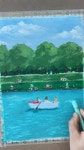 풍경 오일파스텔 그림 풍경 오일파스텔 그림 in 2024 | Oil pastels painting, Landscape paintings, Illustration