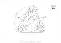 STUDYCADCAM 2D CAD 연습 79 (PDF) - Payhip in 2024 | Technical drawing, Cad drawing, Autocad tutorial