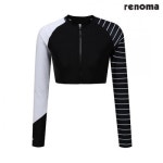 여성 비치웨어 집업 크롭탑 래쉬가드 TM5521-BK - [레노마SWIM&GYM] | 여성, 비치웨어, 크롭탑