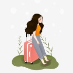 수채화 여자 일러스트 수하물 여행 레이션 야외 소녀 수화물 그림, 수하물, 레이션, 여자 PNG 일러스트 및 PSD 이미지 무료 다운로드 - Pngtree