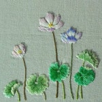 #야생화자수 #깽깽이풀 #꿈소 #꿈을짓는바느질공작소  #embroidery #chinesetwinleaf | Ricamo, Pittura, Punto raso
