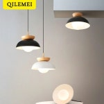 고정장치 광택 Modern LED Ceiling Light Minimalist Wooden Hanging Lamp For Aisle Balcony Cloakroom Interior Home | White pendant lamp... 