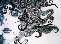 Resultado de imagen para zentangle rostro | 패턴, 그림