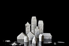Clay Architecture Set - Ceramic clay houses by Artisanie Europe - pure white home decor modern wedding favors. €200,00, via Etsy.... 