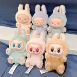 1:1 품질 마카롱 2 세대 몬스터 Labubu 앉아 PVC Labubu 봉제 인형 블라인드 박스 시리즈 서프라이즈 블라인드 박스 휴일 선물