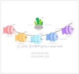 어린이집 환경구성 물고기 가랜드