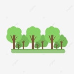 숲 나무 일러스트, 숲, 초록, 녹색나무 PNG 일러스트 및 PSD 이미지 무료 다운로드 - Pngtree