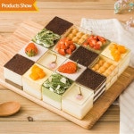 12/24/36pcs Plastic Mini Dessert Cups 70ml Reusable Yogurt Mousses Square Dessert Cups Container 12/24/36pcs Plastic Mini Dessert... 