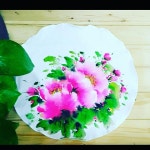 천아트 목단 밑그림( 도안)없이 그리는 천아트 생활그림 목단 스냅 #자격증 울산