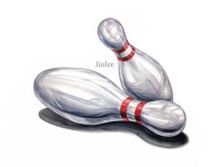볼링핀 채색(Bowling pin watercolor painting) 볼링핀 채색(Bowling pin watercolor painting) | 볼링 핀, 볼링, 그림 디자인