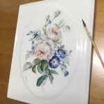 1차 소성 후~💖💕first painting~after firing~ #포슬린페인팅 #울산포슬린 #포슬린수업 #porcelainpainting #handpainted... 