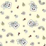 Instagram 上的 momorei：「 #리코#rico#리코의해피라이프#토끼#패턴#bunny#pattern#yellow#flower#rainbow… 」 | Bunny... 