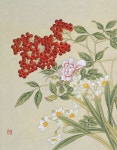 최임숙 - 신사임당 (화조도 12폭 수선화와 장미) - 그림닷컴