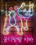 궁디팡팡 _ #강아지 #시바견 #네온사인 #네온아트 #조명 #인테리어 #궁디팡팡