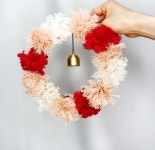 Tutorial | 마크라메 카네이션 도어벨 만들기 | DIY | MACRAME | Carnation Wreath | mini bell - YouTube - 2021 | 마크라메, 카네이션