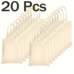 6pcs/12pcs/20pcs Canvas Handbag Set, Hot Transfer Printing Tote... 6pcs/12pcs/20pcs Canvas Handbag Set, Hot Transfer Printing Tote... 