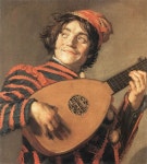 Pin page 프란스 할스(Frans Hals), 류트를 연주하는 광대(Jester with a Lute) | Lute, Oil painting reproductions, Life art