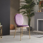 티에스퍼니처 TS 마카롱 골드 체어 2p, 퍼플