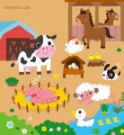 2020 | 농장 동물, 동물, 그림 [#베이비스티커북 동물] #예림당 #스마트베어 / 구성: 도희 / 그림: #민동진 MinyMin... 