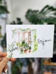 부산수채화캘리그라피 솔잎글씨