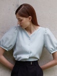 [W CONCEPT] [JOORTI주르티]튤립 레이스 블라우스 소라 j1217 | Fashion dresss, Blouses for women, Blouse