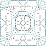 Granny Square pattern Florence / 그래니 사각모티브 무료도안 | 사각모티브, 정사각형 패턴, 크로셰 스퀘어