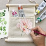 벽걸이_ 오거나이저에 꽃 페인팅 #fabricart #fabricpainting #꽃그림 #천아트 #패브릭아트 #패브릭페인팅 #핸드페인팅 #패션페인팅 #천그림... 