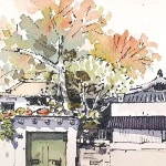 어반스케치 작가 윤코❤ urbansketchers on Instagram... drawing #art #yunko #sketchbook #doodlesketch #u… | 그림, 어반 아트, 수채화