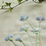 #야생화자수 #청화국 #꿈소 #꿈을짓는바느질공작소 #embroidery #bluedaisy